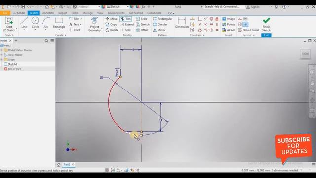 Autodesk inventor 2022 tutorial l Revolve command l Fish bowl design l Part modelling смотреть онлайн