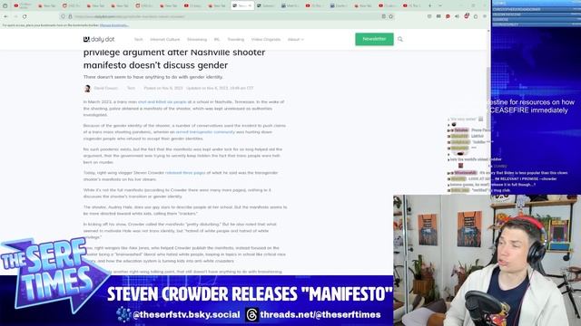 Steven Crowder's "Manifesto" complete disproves his conspiracy смотреть онлайн