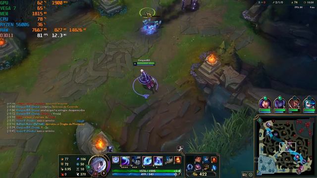 League of Legends Ryzen 5 5600g Vega 7 1080p Muito Alto OBS Studio смотреть онлайн