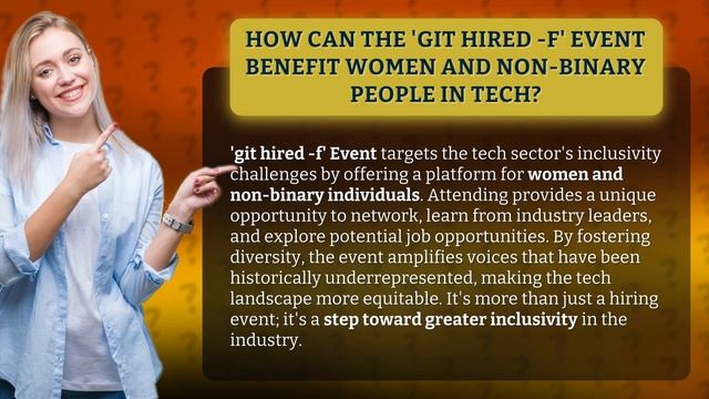 How Can the 'git hired -f' Event Benefit Women and Non-binary People in Tech? смотреть онлайн