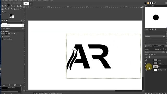 A R Logo Design In Gimp Tutorial 2.10 || A R Logo Design смотреть онлайн