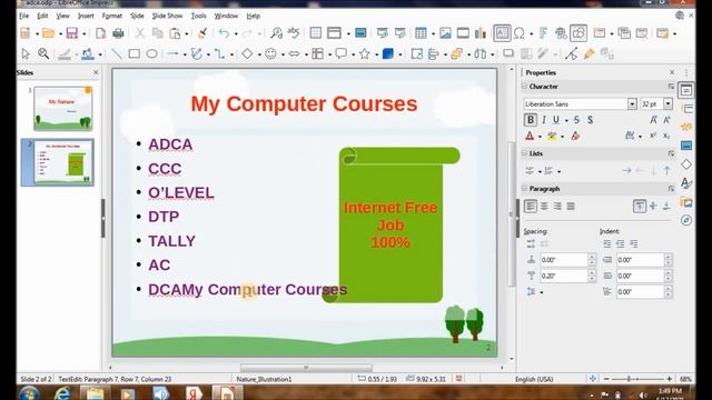 Libre Office Impress Edit Menu all options in hindi and english hd смотреть онлайн