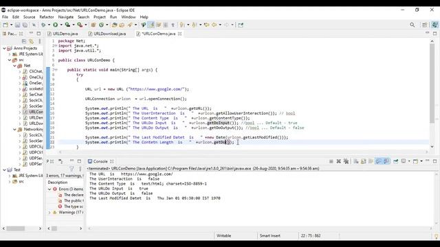 URL ConnectionClass Java смотреть онлайн