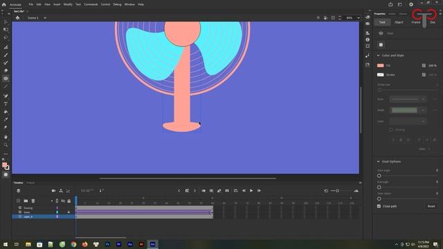 Adobe Animate #54: Animating a Fan Blade - Understanding Rotation and Shadow смотреть онлайн