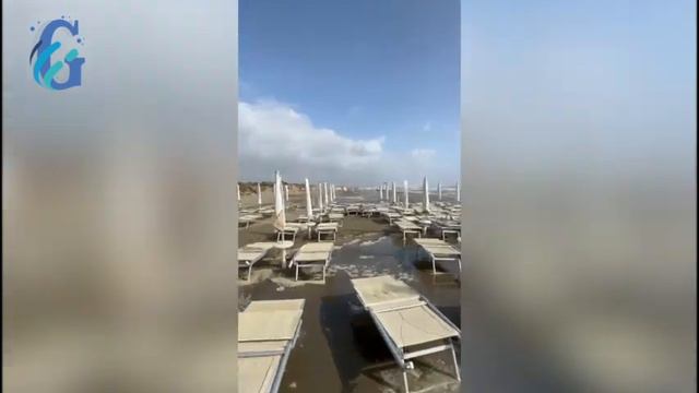 GROSSETO - Mareggiata sulla spiaggia di Marina di Grosseto смотреть онлайн