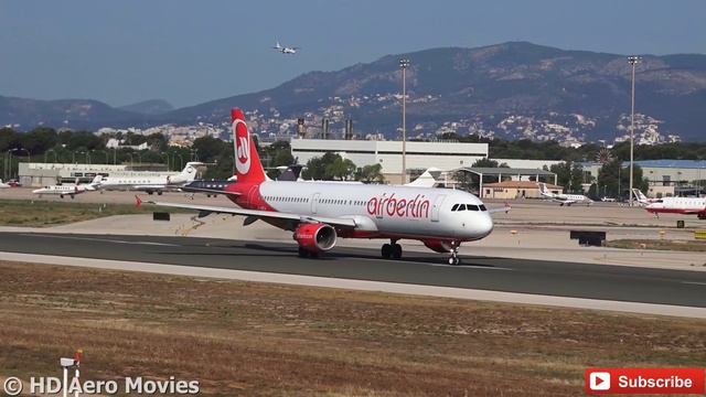 D-ABCA Air Berlin Airbus A321-200 TAKE-OFF at Palma de Mallorca (PMI) [FULL HD] смотреть онлайн
