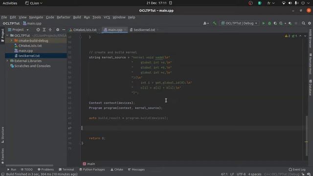 Vector Addition using OpenCL / C++ ( CPU-GPU ) in Ubuntu смотреть онлайн