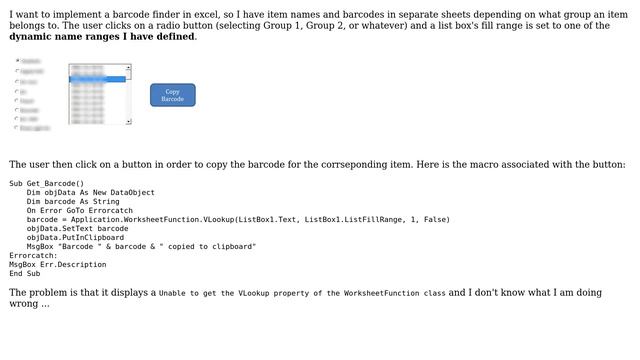 Unix & Linux: Unable to get the VLookup property of the WorksheetFunction class смотреть онлайн