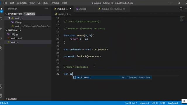 Javascript Básico 13 - Operaciones basicas con arrays смотреть онлайн