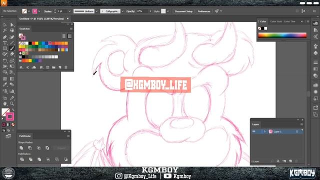 How to Sketch like me Practice_(Adobe illustrator) смотреть онлайн