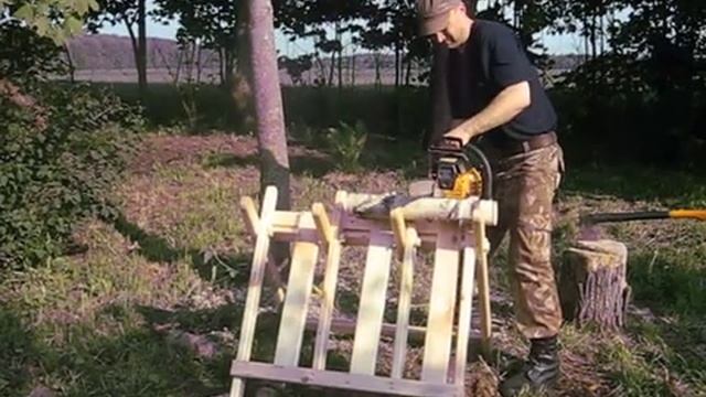 Козлы для пиления дров бензопилой. смотреть онлайн