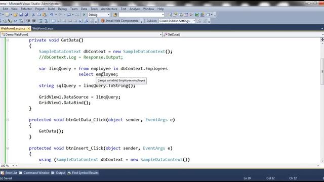 Part 3 How to view LINQ to SQL generated SQL queries смотреть онлайн