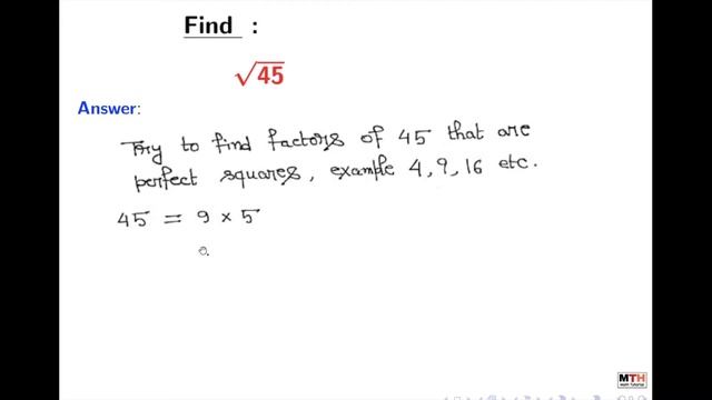 How to simplify square root of 45 || root 45 || sqrt(45) || MATH Tutorial смотреть онлайн