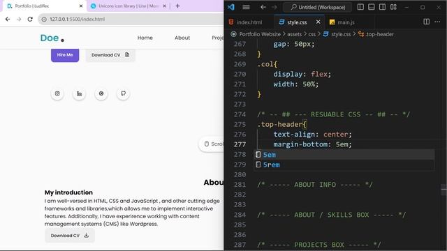 How to Make Portfolio Website Using HTML CSS and JavaScript смотреть онлайн