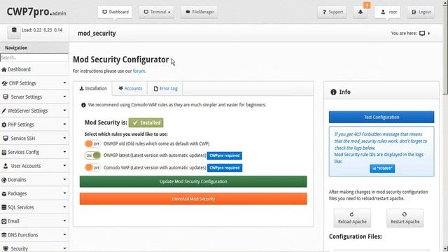 CWP ModSecurity - How to whitelist Mod Security rules смотреть онлайн