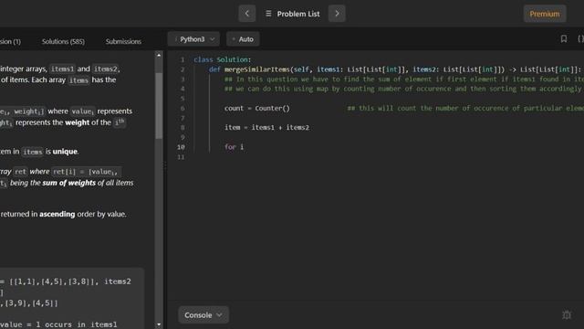 2363. Merge Similar Items || Python || Leetcode смотреть онлайн