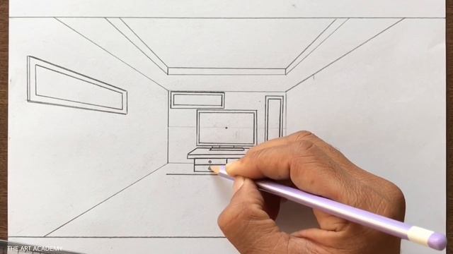 How to Draw a Room using 1-Point Perspective: Step-by-step narrated смотреть онлайн