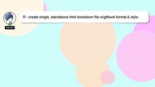 R : create single, standalone html bookdown file w/gitbook format & style смотреть онлайн