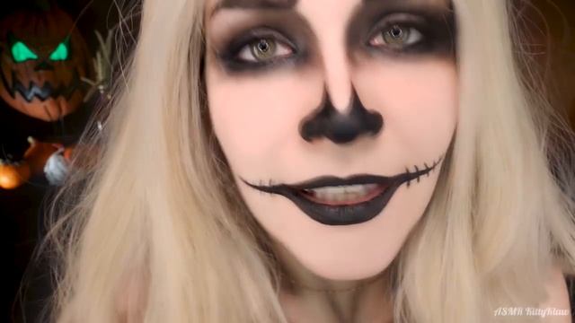 АСМР Макияж скелетика ? ASMR Makeup Skeleton on Halloween ? смотреть онлайн