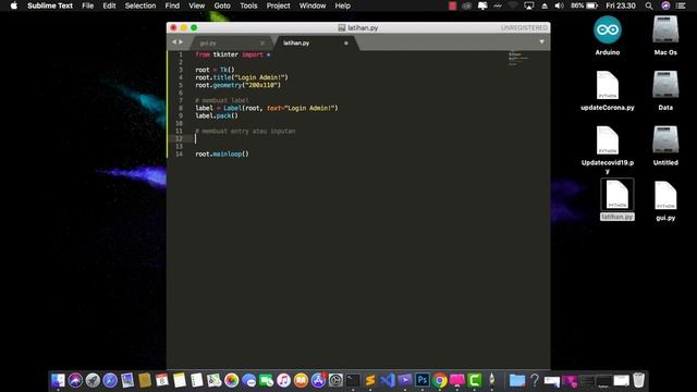 Membuat Label, Entry dan Button di Tkinter dan membuat tampilan login admin sederhana #Tutorial02 смотреть онлайн