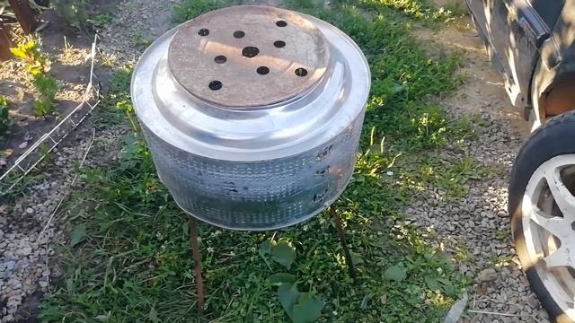 НЕ СПЕШИТЕ ВЫБРАСЫВАТЬ БАРАБАН ОТ СЛОМАННОЙ СТИРАЛЬНОЙ МАШИНКИ.ПЕРЕНОСНАЯ ШАШЛЫЧНИЦА. смотреть онлайн