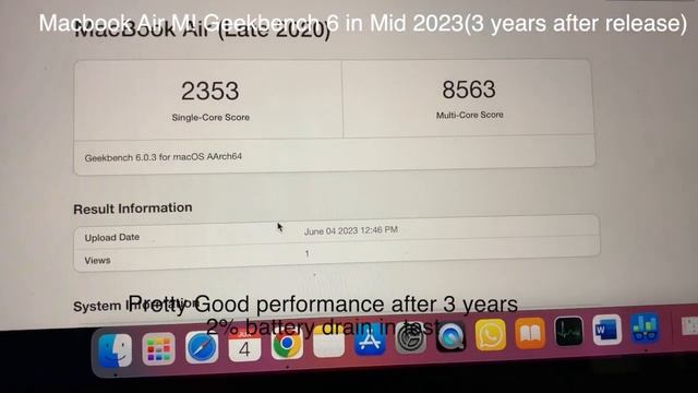 Apple Macbook Air M1 2023 Performance | Geekbench 6 Benchmark CPU GPU Test смотреть онлайн