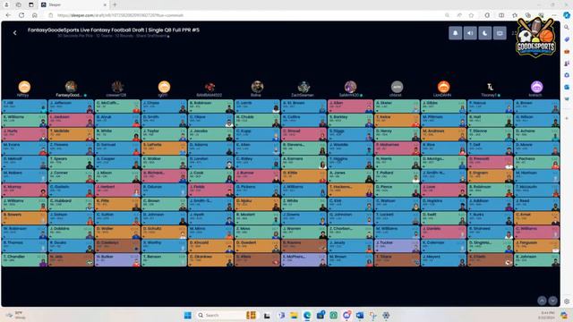 Fantasy Football MOCK DRAFT #5: Single QB Full PPR | 2024 Fantasy Football смотреть онлайн