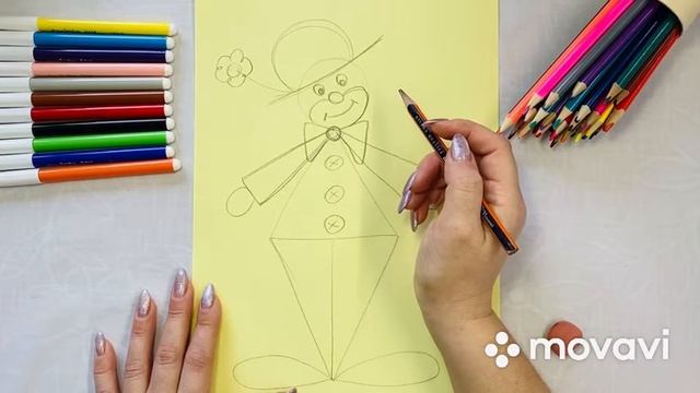 Рисование "Весёлый клоун" смотреть онлайн