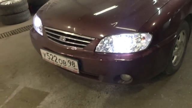 Kia Spectra линзы Morimoto mini H1 установка билинз. смотреть онлайн