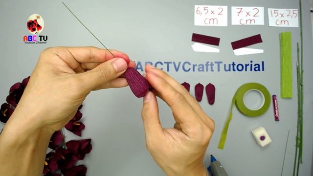 ABC TV | How To Make Fritillaria Persica Paper Flower From Crepe Paper (Slowly) - Craft Tutorial смотреть онлайн
