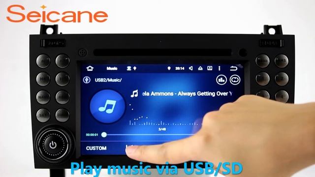 2 Din Radio DVD Player GPS Navigation for 2000-2011 Mercedes BENZ SLK Class with USB SD OBD2 смотреть онлайн