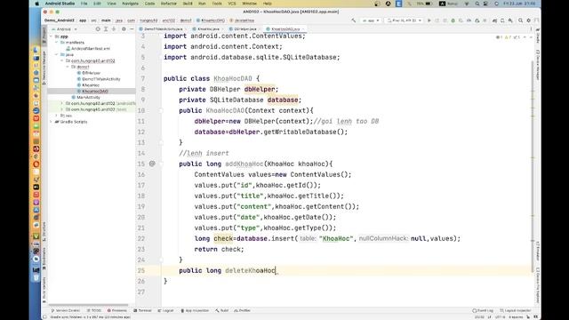 Lab 1 - Sử dụng SQLite và Listview trong android - Hướng dẫn lập trình Android cơ bản смотреть онлайн