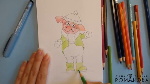 Бесплатный видео МК "Рисуем Хрюшу №1" смотреть онлайн