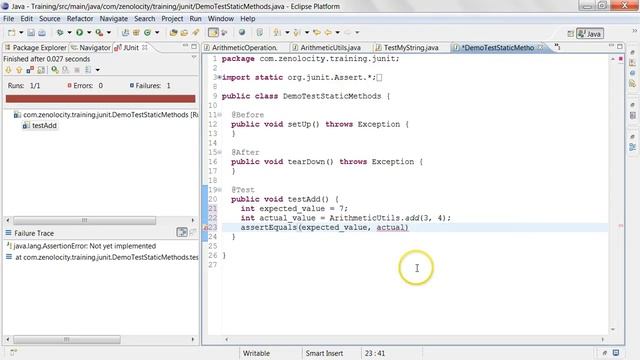 Junit demo of testing static methods смотреть онлайн