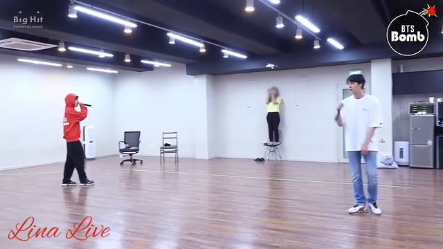 (Озвучка By.Lina Live) Jin & V готовятся к выступлению 