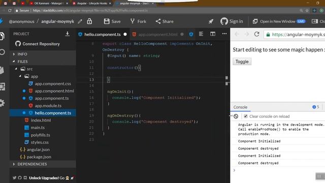 11) Life Cycle Hooks -1 | ngOnInit | ngOnDestroy | ngOnChanges | Code Nanban смотреть онлайн
