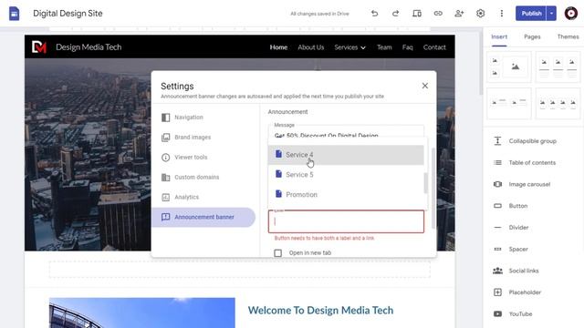 Setup Announcement Banner In Google Site For Promotion смотреть онлайн
