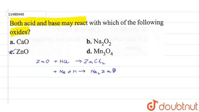 Both acid and base may react with which of the following oxides? смотреть онлайн
