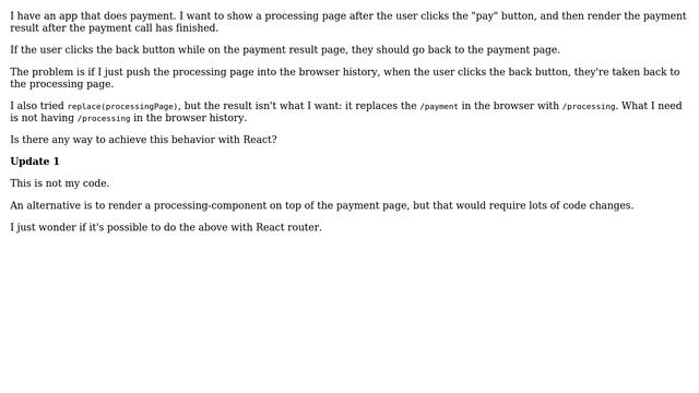 React router show a page but don't add it to history смотреть онлайн