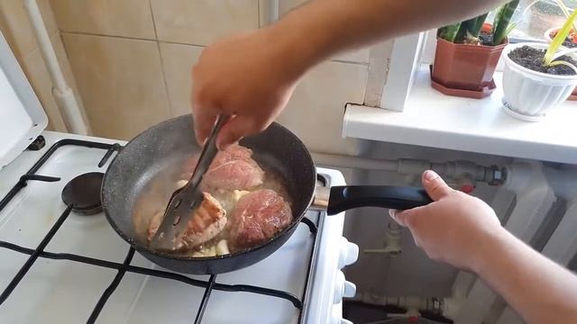 Шикарный стейк , свинной стейк, быстрое приготовление стейка смотреть онлайн