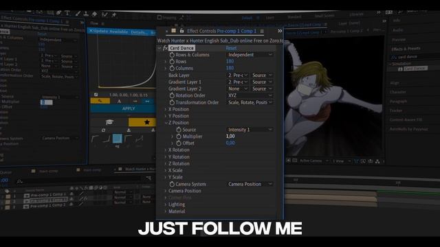「YNS CARD DANCE TUTORIAL ?」After Effects「FREE PF」「TUTORIAL」4K смотреть онлайн