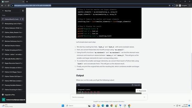 Python NumPy Return a List of Smaller LHS Larger Elements RHS out of the Two Lists смотреть онлайн