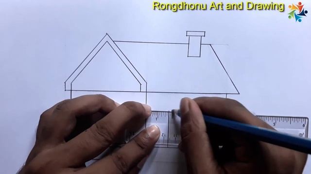 Draw a House For Beginners || Easy Technical Drawing || Pencil Drawing смотреть онлайн