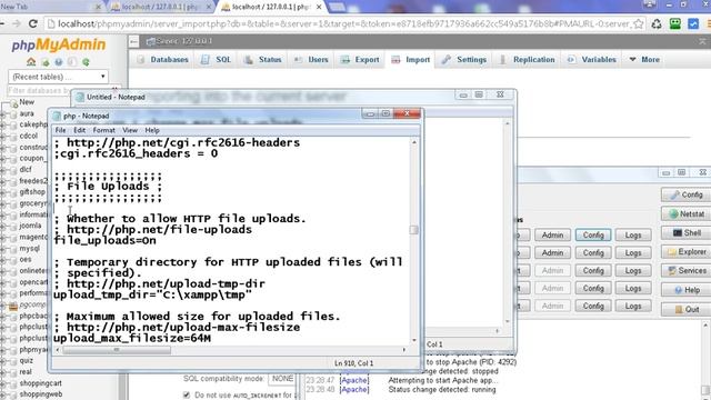 How to change import file size limit in PHPMyAdmin смотреть онлайн
