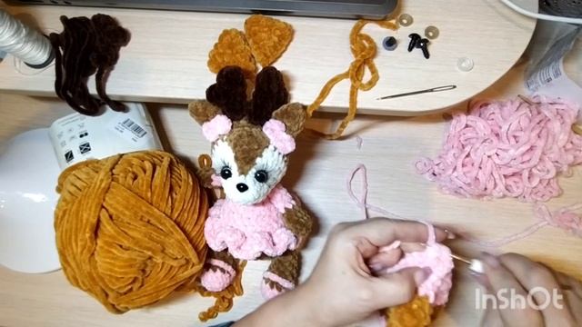 Мастер класс по вязанию крючком оленяшка .