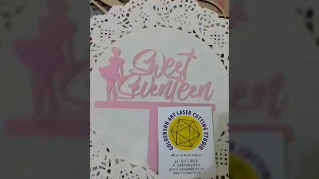 Cake topper custom design. Laser cutting. смотреть онлайн