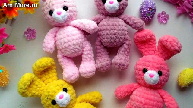 Амигуруми: схема Зайка Прыг Скок. Игрушки вязаные крючком - Free crochet patterns. смотреть онлайн