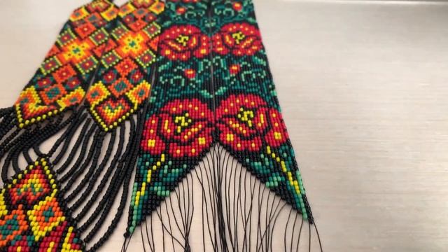 МК плетіння гердану на станку. / Бисероплетение на станке. Гердан из бисера. Часть 3. смотреть онлайн