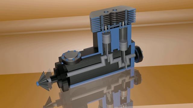 ДВС – принцип действия: «проба пера» в Blender смотреть онлайн