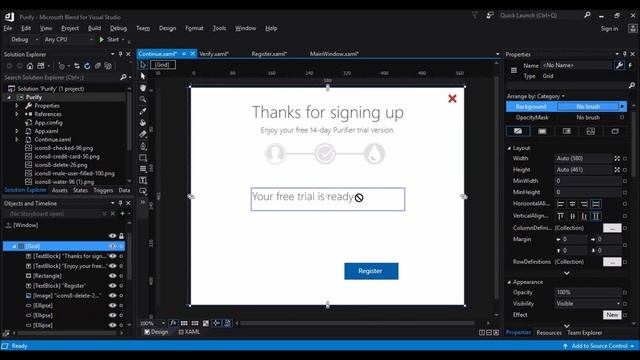 WPF Tutorial : UI Design in Visual Studio Blend 2015 | PC CLEANER смотреть онлайн